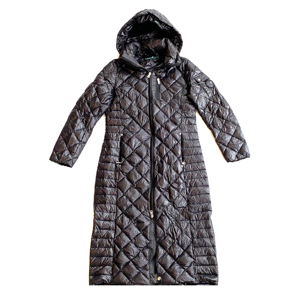 Ralph Lauren X-Long Lt Weight Down Coat bl…